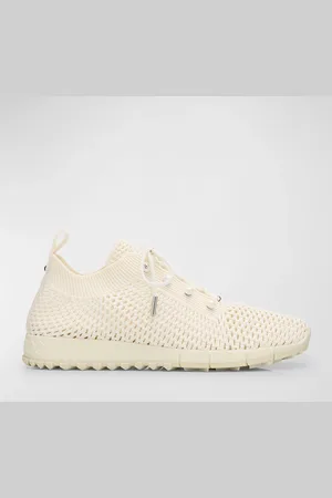 Jimmy Choo Veles Cotton Knit Pearly Stud Sneakers