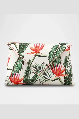 Tyler Ellis Lee Small Pouchet Plant-Print Clutch Bag