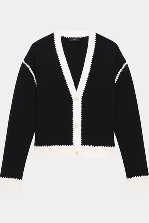 THEORY Blanket Stitch Cardigan