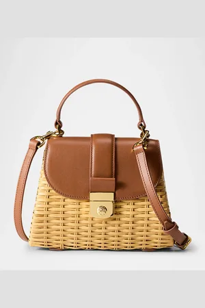 VERONICA BEARD Avenue Small Rattan Crossbody Bag