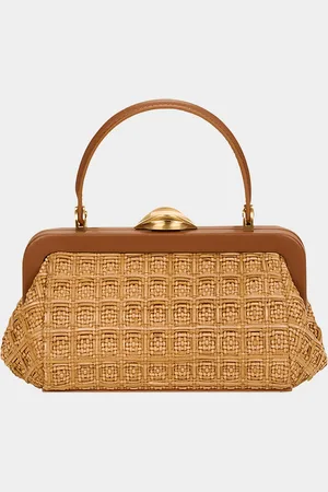 Cult Gaia Zuma Frame Woven Crossbody Bag