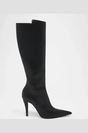 Alexander McQueen Leather Stiletto Tall Boots