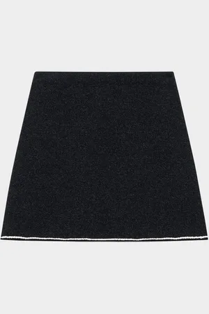 THEORY Stitched Wool-Cashmere Mini Skirt