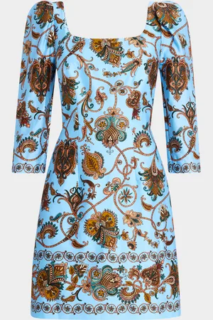 Cara Cara Belinda Puff-Sleeve Stretch Cotton Sateen Mini Dress