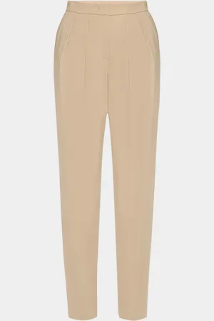 Giorgio Armani Pleated Stretch Wool Tapered-Leg Trousers