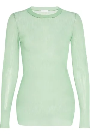 ROSETTA GETTY V-Neck Rib Knit Tunic Cardigan