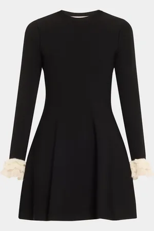 VALENTINO GARAVANI Long-Sleeve Ruffle-Cuff Mini Dress