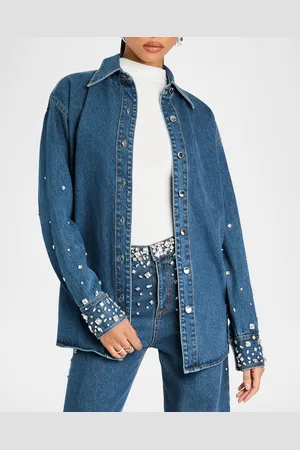 Retrofete Diletta Embellished Denim Shacket