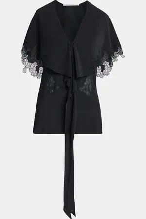 Stella McCartney Lace Cape Silk Blouse