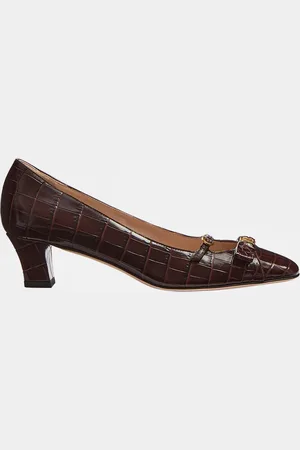 VALENTINO GARAVANI Bowow Croco Mary Jane Pumps