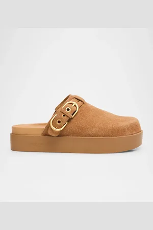 RAG&BONE Geo Suede Buckle Platform Mules