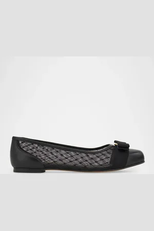 Salvatore Ferragamo Varina Mesh Bow Ballerina Flats