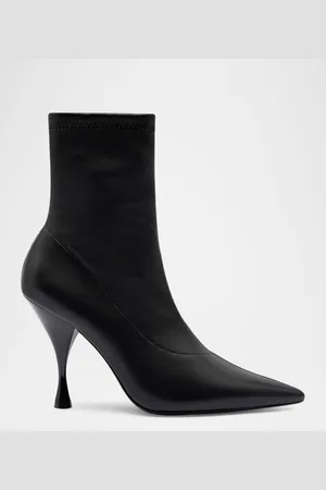 Larroude Georgia Stretch Leather Ankle Boots