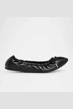 Salvatore Ferragamo Joelle Leather Bow Ballerina Flats