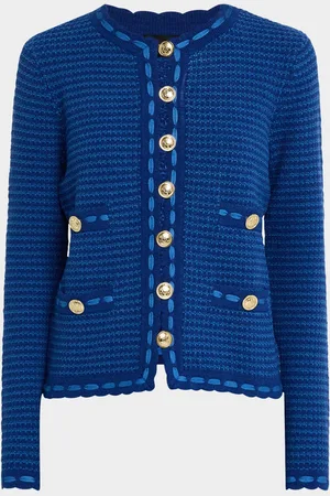 ELIE TAHARI The Jana Button-Down Knit Cardigan