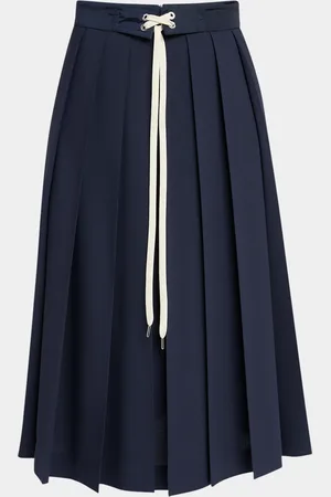 Moncler Pleated A-Line Midi Skirt