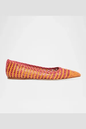 GABRIELA HEARST Aurora Woven Leather Ballerina Flats