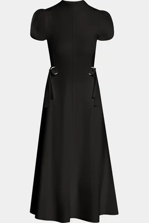 3.1 Phillip Lim Compact Ribbed Tulip-Sleeve Midi Dress