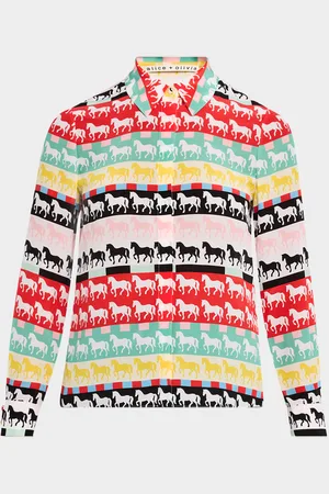 ALICE+OLIVIA Willa Placket Top