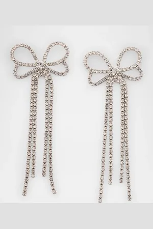 Kenneth Jay Lane Crystal Ribbed Teardrop Clip-On Earrings
