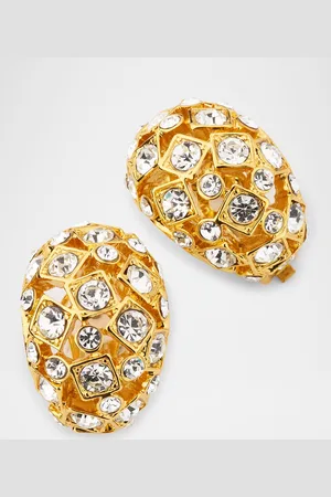 Kenneth Jay Lane Crystal Cluster Clip-On Earrings