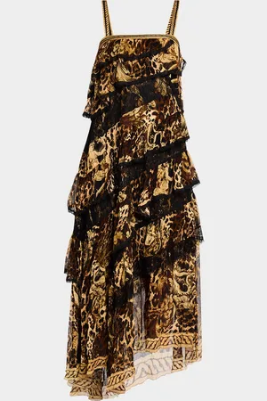 Camilla Asymmetric Spliced Lace Dress