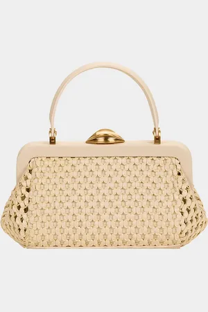 Cult Gaia Zuma Frame Woven Crossbody Bag
