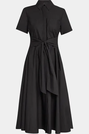Toccin Megan Tie-Front Midi Shirtdress