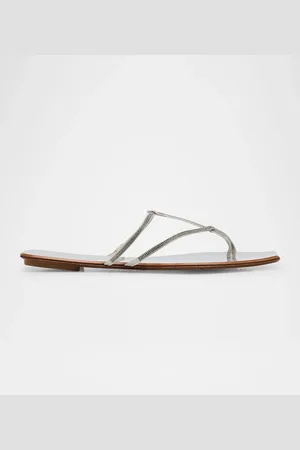 Pedro Garcia Embellished T-Strap Slide Sandals