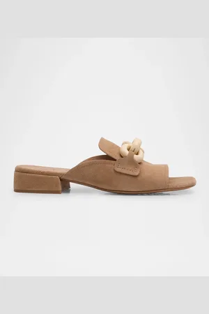 Pedro Garcia Enna Suede Chain Loafer Mules