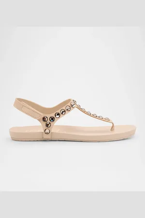 Pedro Garcia Crystal Embellished T-Strap Thong Sandals