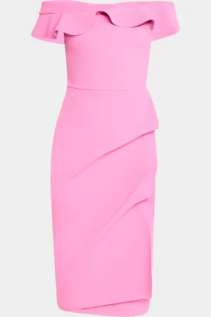 CHIARA BONI Nidandre Off-Shoulder Ruffle Midi Dress