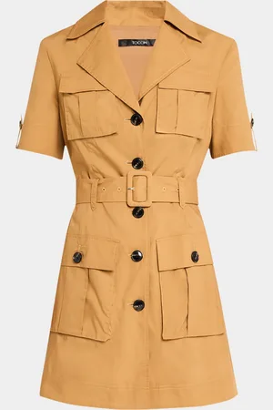 Toccin Colleen Button-Front Safari Shirtdress