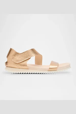 Pedro Garcia Jedda Metallic Ankle-Grip Comfort Sandals