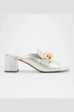 Pedro Garcia Umita Leather Chain Loafer Mules