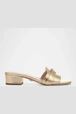 VERONICA BEARD Annette Metallic Medallion Mule Sandals