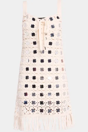 Toccin Brinkley Mirror Lace-Up Fringe Dress