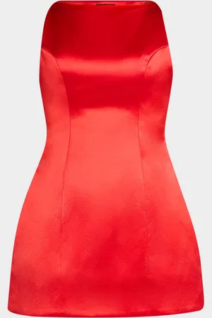 Retrofete Livie High-Neck Satin Mini Dress