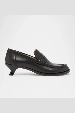 Loewe Campo Leather Kitten Penny Loafers