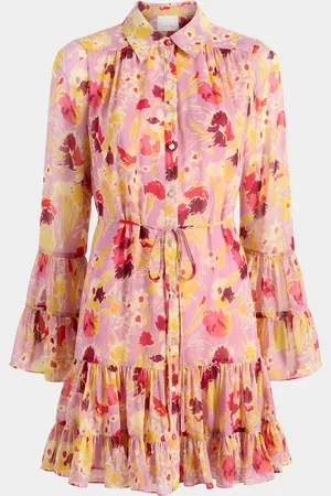 Cinq A Sept Lyra Floral Long-Sleeve Mini Dress