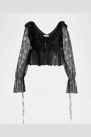 Chloé Lace Crop Peplum Top