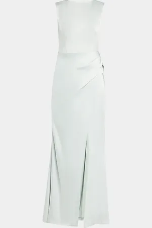 Simkhai Tommy Draped Open-Back Column Gown