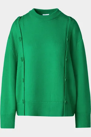 AKRIS Button-Front Wool Sailor Sweater