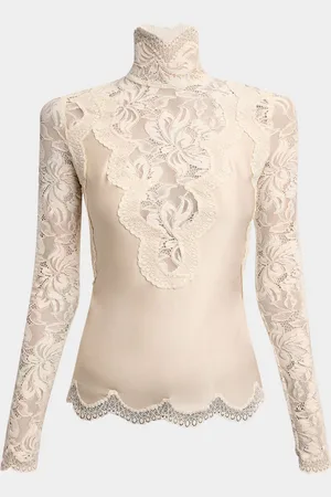 Paco rabanne High-Neck Lace Blouse