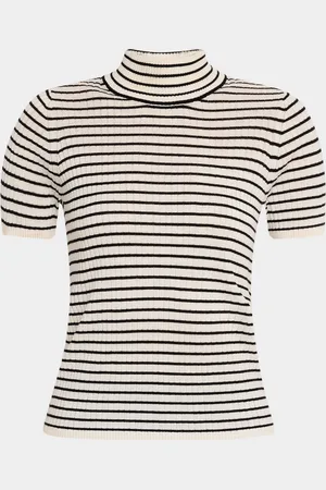 Max Mara Fiemme Striped Mock-Neck Sweater