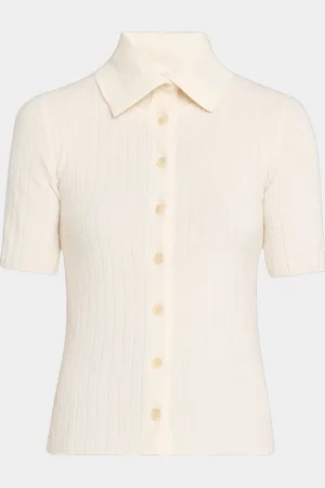 NAADAM Ribbed Cashmere Button-Down Sweater