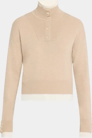NAADAM Layered Turtleneck Wool-Cashmere Sweater