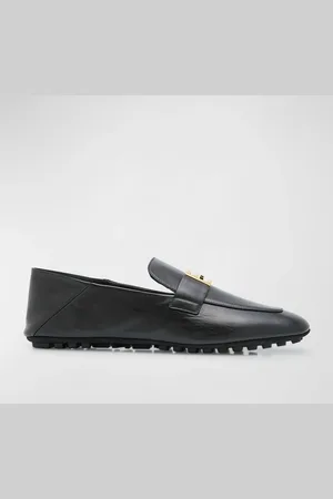 Fendi Leather Buckle Driver Loafers