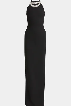 Balmain Halterneck Crystal Neck Gown