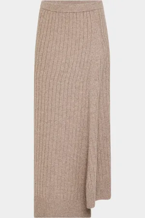 NAADAM Ribbed Luxe Cashmino Midi Skirt
